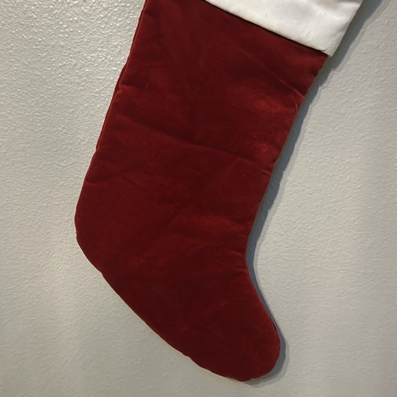 Pottery Barn Red & White Christmas Holiday Stocking, Mom, size medium - Picture 4 of 10